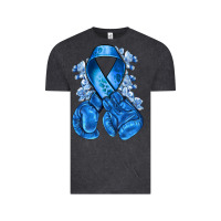 Vintage Black Blue ribbon with boxing gloves Vintage Tee - NancyCooperArtShop