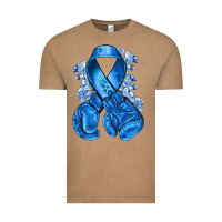 Vintage Coffee Blue ribbon with boxing gloves Vintage Tee - NancyCooperArtShop