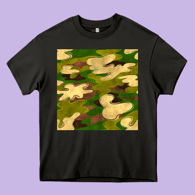 Camouflage Seamless Pattern Heavy Core Tee Designed By Bundleandbundleshop
