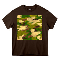 Chocolate Brown camouflage seamless pattern Heavy Core Tee - BundleAndBundleShop