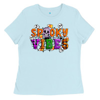 Baby Blue Spooky vibes Ladies Tee - Artiststas