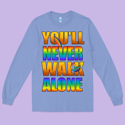 Lgbtq You'll Never Walk Alone With Peace Long Sleeve Tee Designed By Bundleandbundleshop