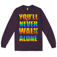 Plum Lgbtq You'll Never Walk Alone With Peace Long Sleeve Tee - BundleAndBundleShop
