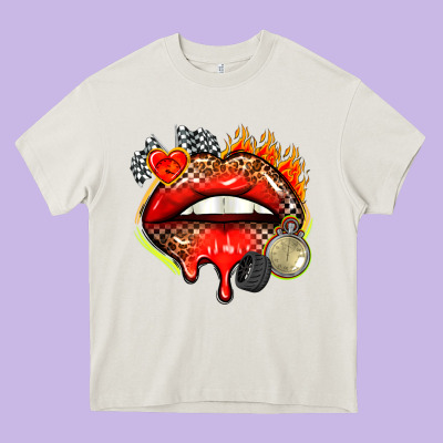 Race Lips Heavy Core Tee Designed By Adodesignshop