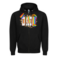 Black Dad Pride Zipper Hoodie - NancyCooperArtShop