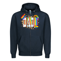 Navy Dad Pride Zipper Hoodie - NancyCooperArtShop