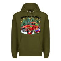 Army Green hanging with my gnomies Premium Hoodie - CowGirlArtShop
