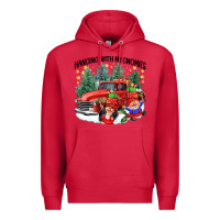 Cardinal hanging with my gnomies Premium Hoodie - CowGirlArtShop