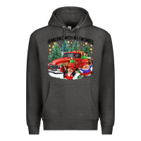 Charcoal Heather hanging with my gnomies Premium Hoodie - CowGirlArtShop