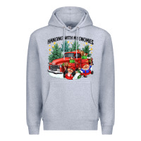Heather Grey hanging with my gnomies Premium Hoodie - CowGirlArtShop
