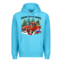 Ocean Blue hanging with my gnomies Premium Hoodie - CowGirlArtShop