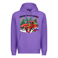 Purple hanging with my gnomies Premium Hoodie - CowGirlArtShop