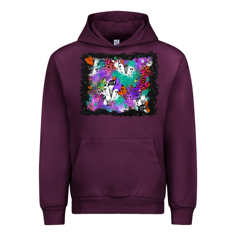 Halloween Ghost And Turquoise Glitter Background Urban Hoodie by BundleAndBundleShop | Teevron
