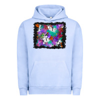 Pigment Grape Ice halloween ghost and turquoise glitter background Urban Hoodie - BundleAndBundleShop