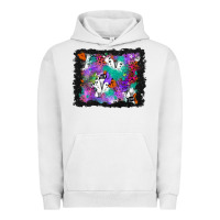 Pigment Lunar Rock halloween ghost and turquoise glitter background Urban Hoodie - BundleAndBundleShop