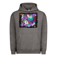 Pigment Tornado halloween ghost and turquoise glitter background Urban Hoodie - BundleAndBundleShop