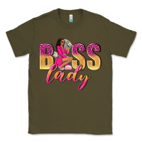 Army Green boss lady afro woman Classic Tee - NancyCooperArtShop