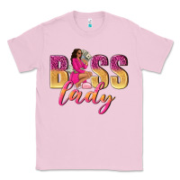 Bubblegum Pink boss lady afro woman Classic Tee - NancyCooperArtShop