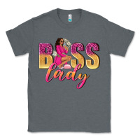 Charcoal Heather boss lady afro woman Classic Tee - NancyCooperArtShop