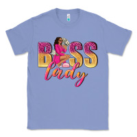 Colony Blue boss lady afro woman Classic Tee - NancyCooperArtShop
