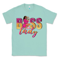 Seafoam boss lady afro woman Classic Tee - NancyCooperArtShop