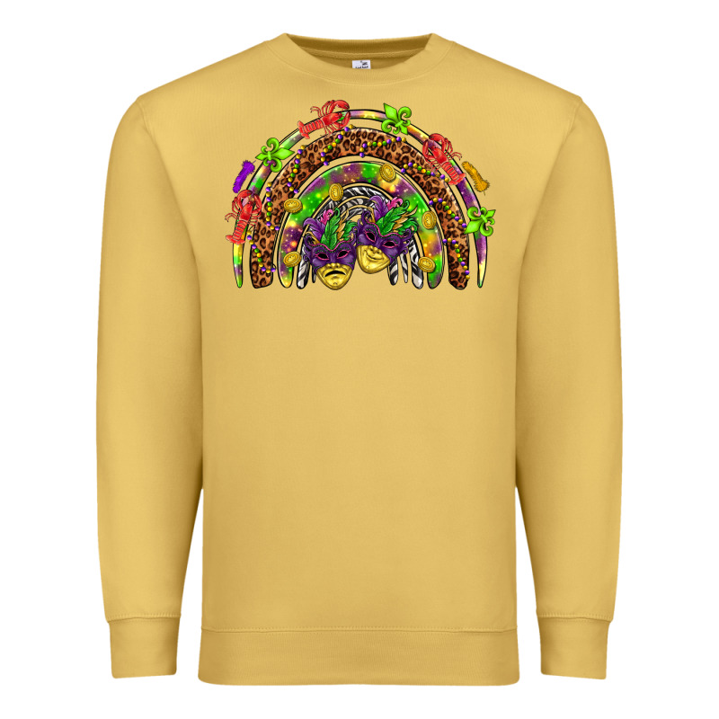 Mardi Gras Rainbow Premium Sweatshirt by HowdyJamesFarm | Teevron