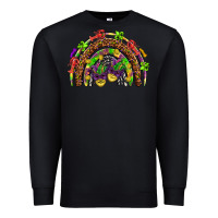 Black Mardi Gras rainbow Premium Sweatshirt - HowdyJamesFarm