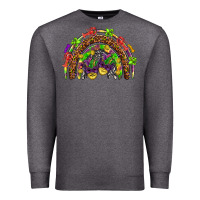 Charcoal Heather Mardi Gras rainbow Premium Sweatshirt - HowdyJamesFarm