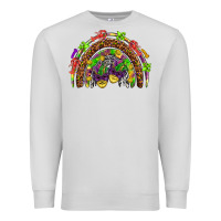 Dove Grey Mardi Gras rainbow Premium Sweatshirt - HowdyJamesFarm