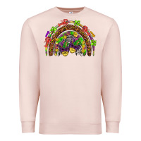 Pale Pink Mardi Gras rainbow Premium Sweatshirt - HowdyJamesFarm