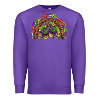 Purple Mardi Gras rainbow Premium Sweatshirt - HowdyJamesFarm
