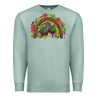 Seafoam Mardi Gras rainbow Premium Sweatshirt - HowdyJamesFarm