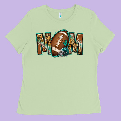 American Football Mom Ladies Tee Designed By Jasminsmagicworld