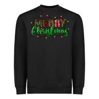 Black merry christmas Heavyweight Sweatshirt - BundleAndBundleShop
