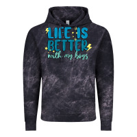 Cloud Black life is better with my boys Vintage Hoodie - MaliasSmallBusiness