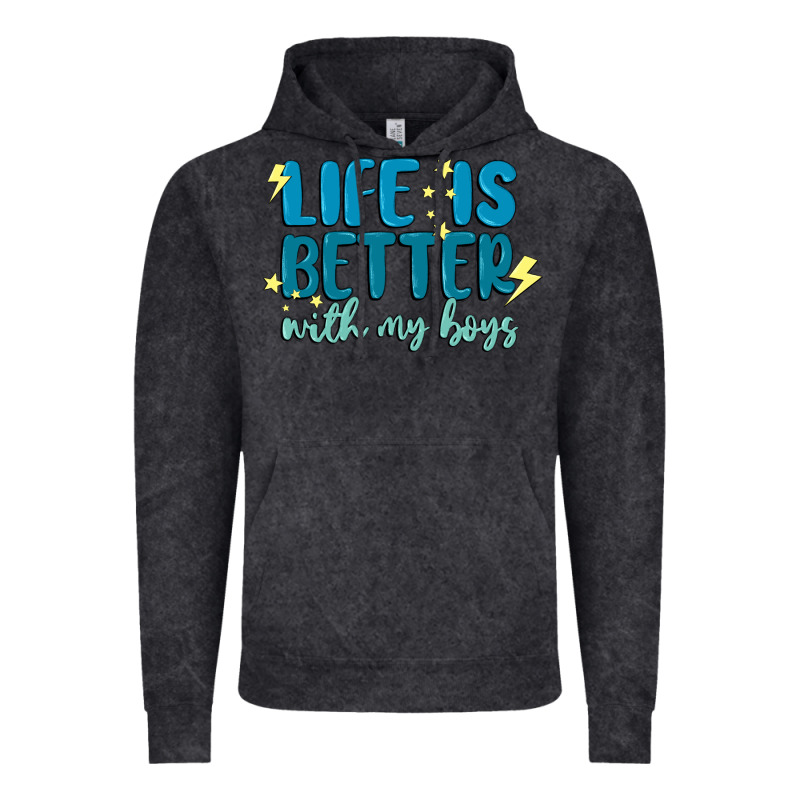 Life Is Better With My Boys Vintage Hoodie by MaliasSmallBusiness | Teevron