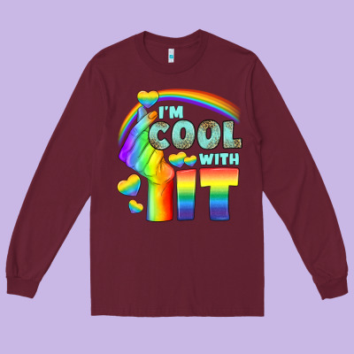 Lgbtq İ'm Cool With İt Long Sleeve Tee Designed By Bundleandbundleshop