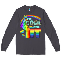 Smoke Lgbtq İ'm Cool With İt Long Sleeve Tee - BundleAndBundleShop