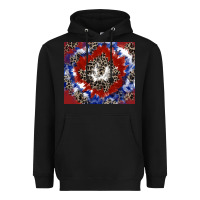 Black patriotic tie dye Heavyweight Hoodie - CowGirlArtShop