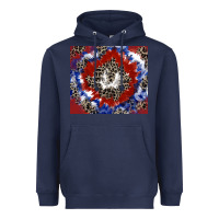 Navy patriotic tie dye Heavyweight Hoodie - CowGirlArtShop