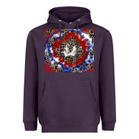 Plum patriotic tie dye Heavyweight Hoodie - CowGirlArtShop