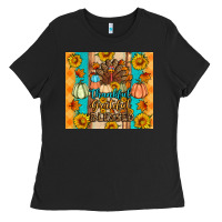 Black Thankful grateful blessed Ladies Tee - Artiststas