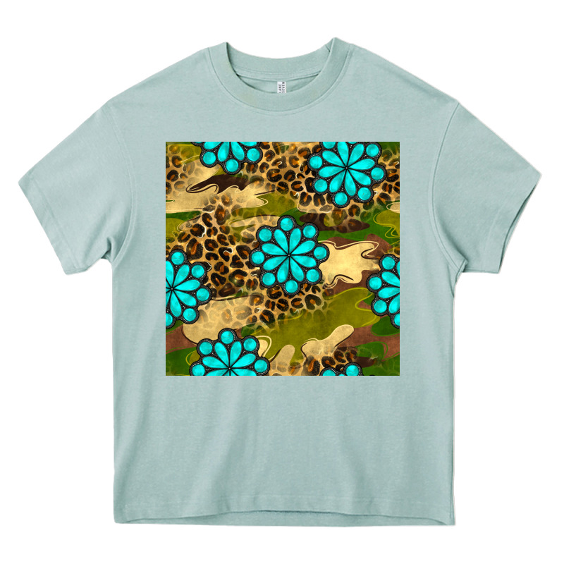 Camouflage Leopard Gemstone Seamless Pattern Heavy Core Tee by BundleAndBundleShop | Teevron