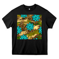 Black camouflage leopard gemstone seamless pattern Heavy Core Tee - BundleAndBundleShop