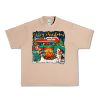 Burro merry christmas with camper van Urban Heavy Tee - NancyCooperArtShop