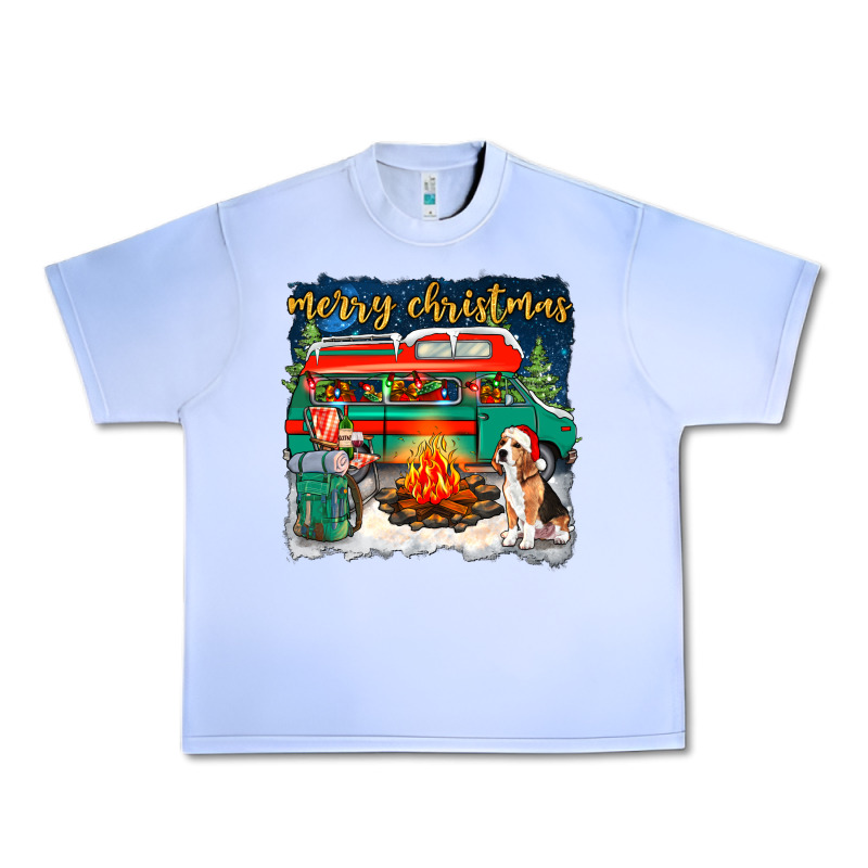 Merry Christmas With Camper Van Urban Heavy Tee by NancyCooperArtShop | Teevron