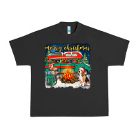 Pigment Black merry christmas with camper van Urban Heavy Tee - NancyCooperArtShop