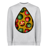 Heather Grey christmas  teardrop Heavyweight Sweatshirt - BundleAndBundleShop