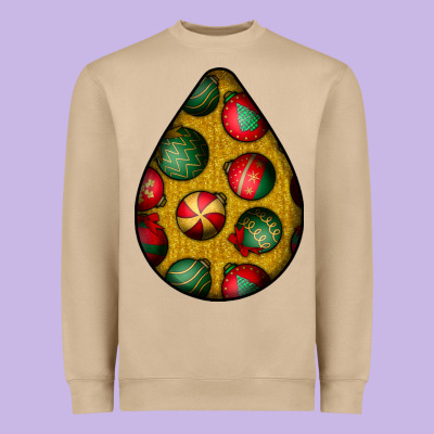 Christmas  Teardrop Heavyweight Sweatshirt Designed By Bundleandbundleshop
