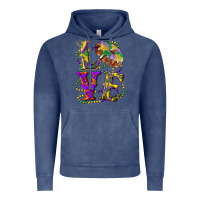 Vintage Denim mardi gras love with king cake Vintage Hoodie - RanaPortraitStore